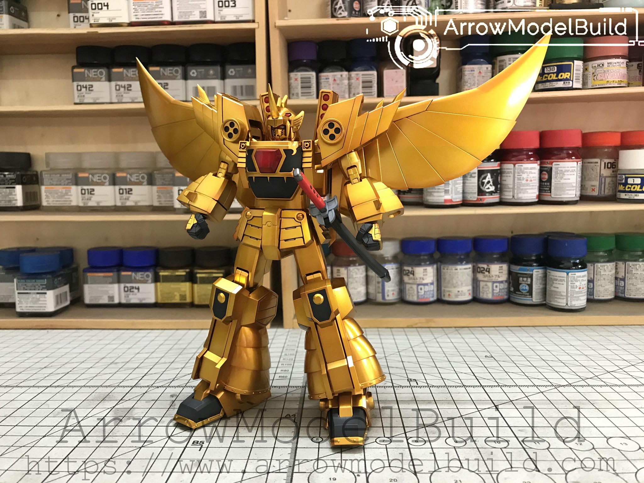 Picture of ArrowModelBuild The Brave of Gold Goldran Built & Painted MG 1/100 Model Kit