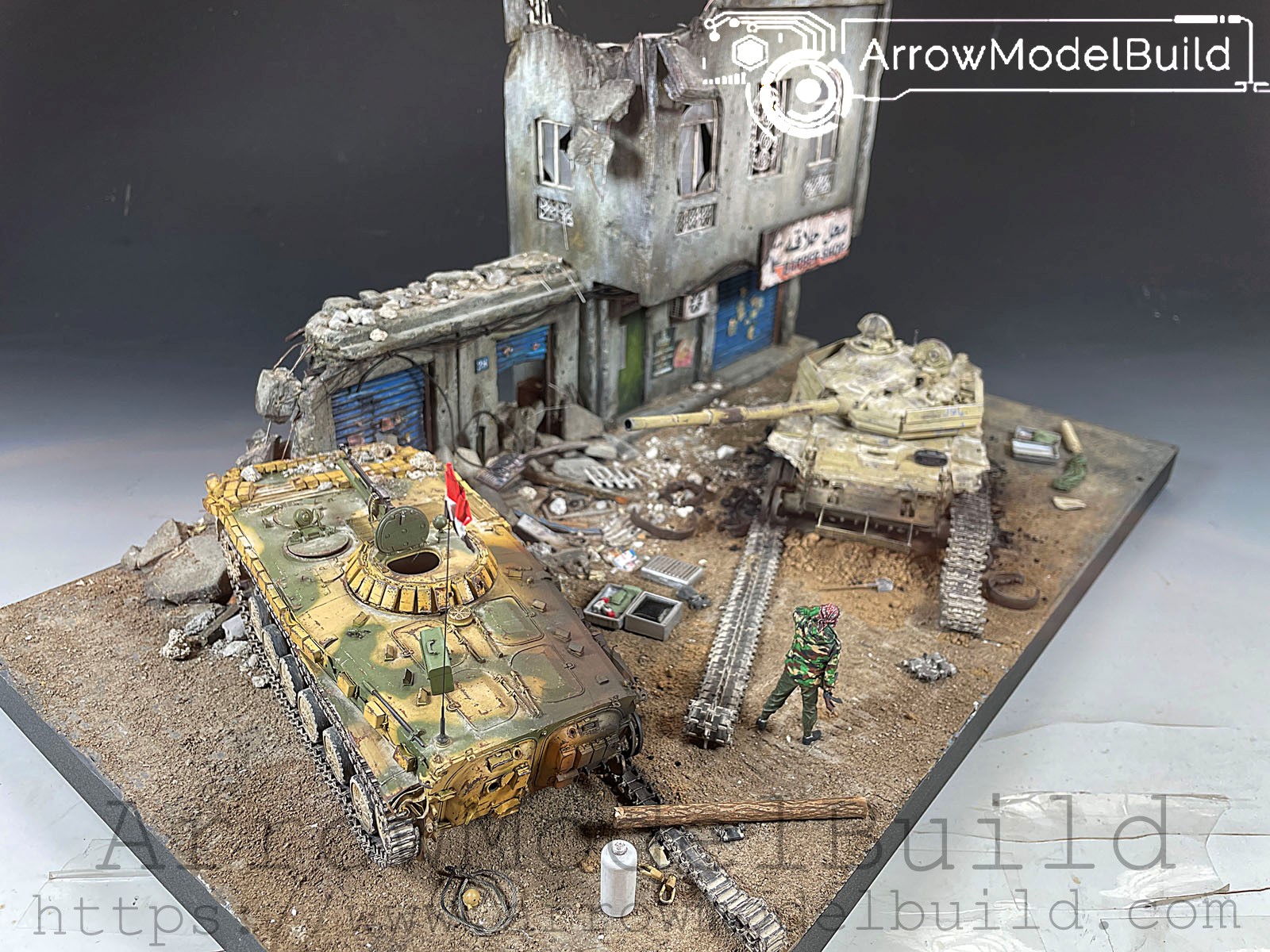Picture of ArrowModelBuild T-72+BMP Scene Built & Painted 1/35 Model Kit