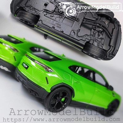 Picture of ArrowModelBuild Lamborghini Urus Custom Color (Ithaca Green and Black) Black-Wheeled + Exhaust Version Built & Painted 1/24 Model Kit