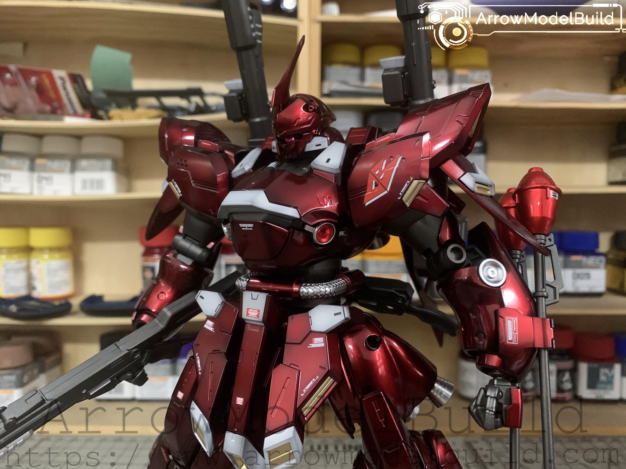 Picture of ArrowModelBuild Kampfer Schwer (Dark Red Ver) Built & Painted MG 1/100 Model Kit