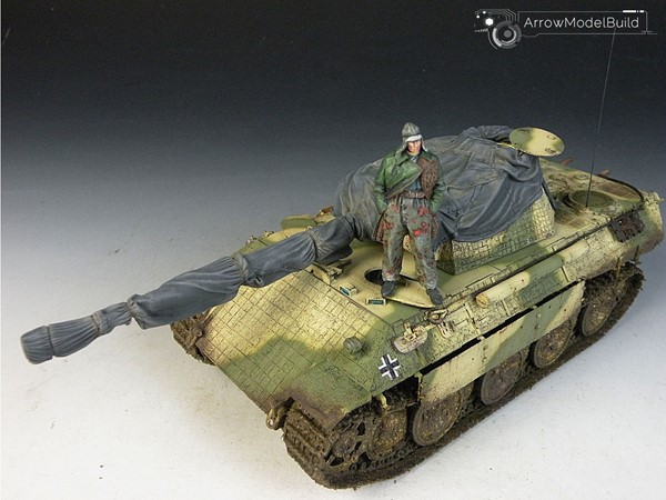 Picture of ArrowModelBuild Panther D Tank with Cover Built & Painted 1/35 Model Kit
