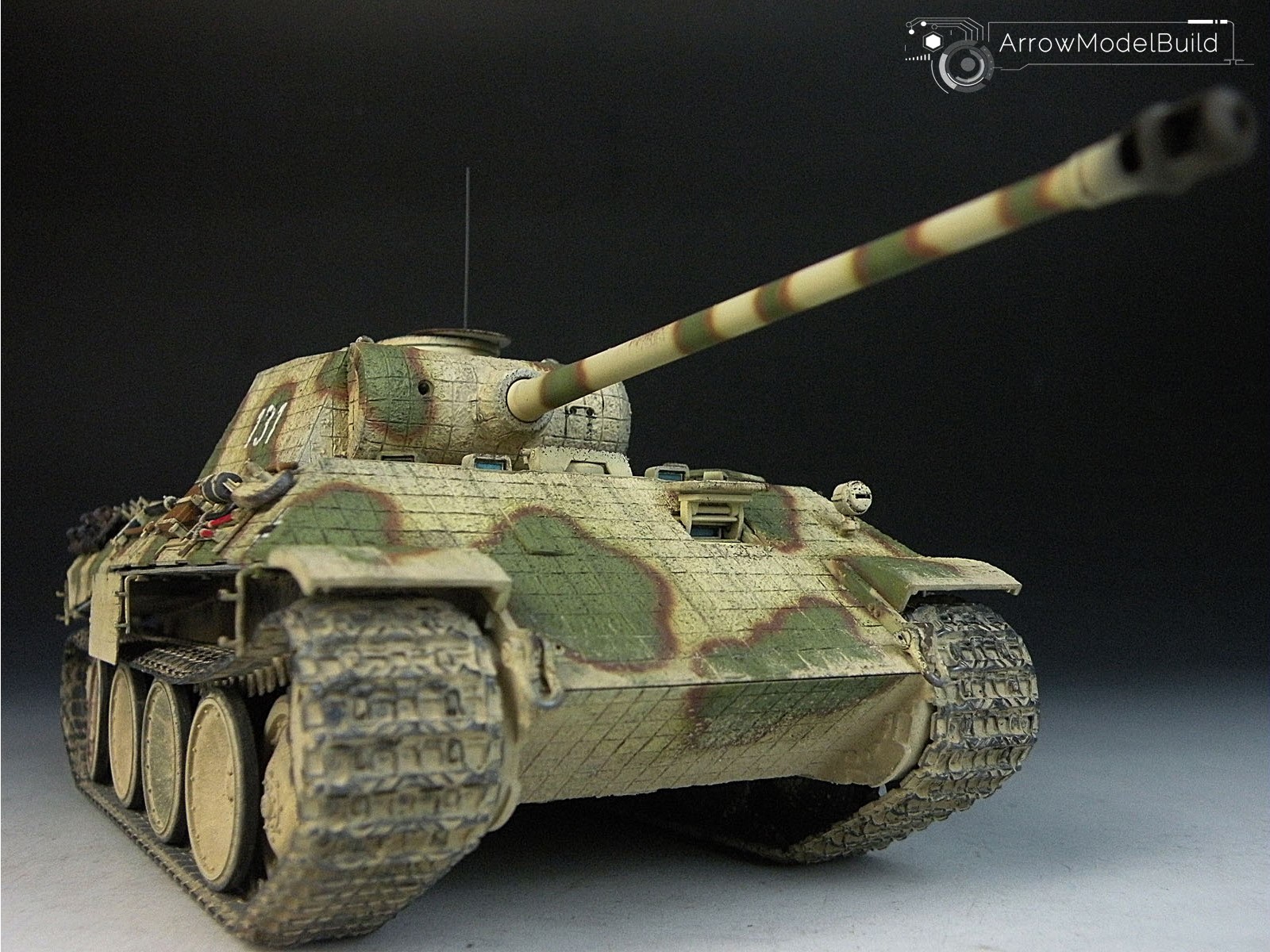 Picture of ArrowModelBuild Panther D Tank with Zimmerit Built & Painted 1/35 Model Kit