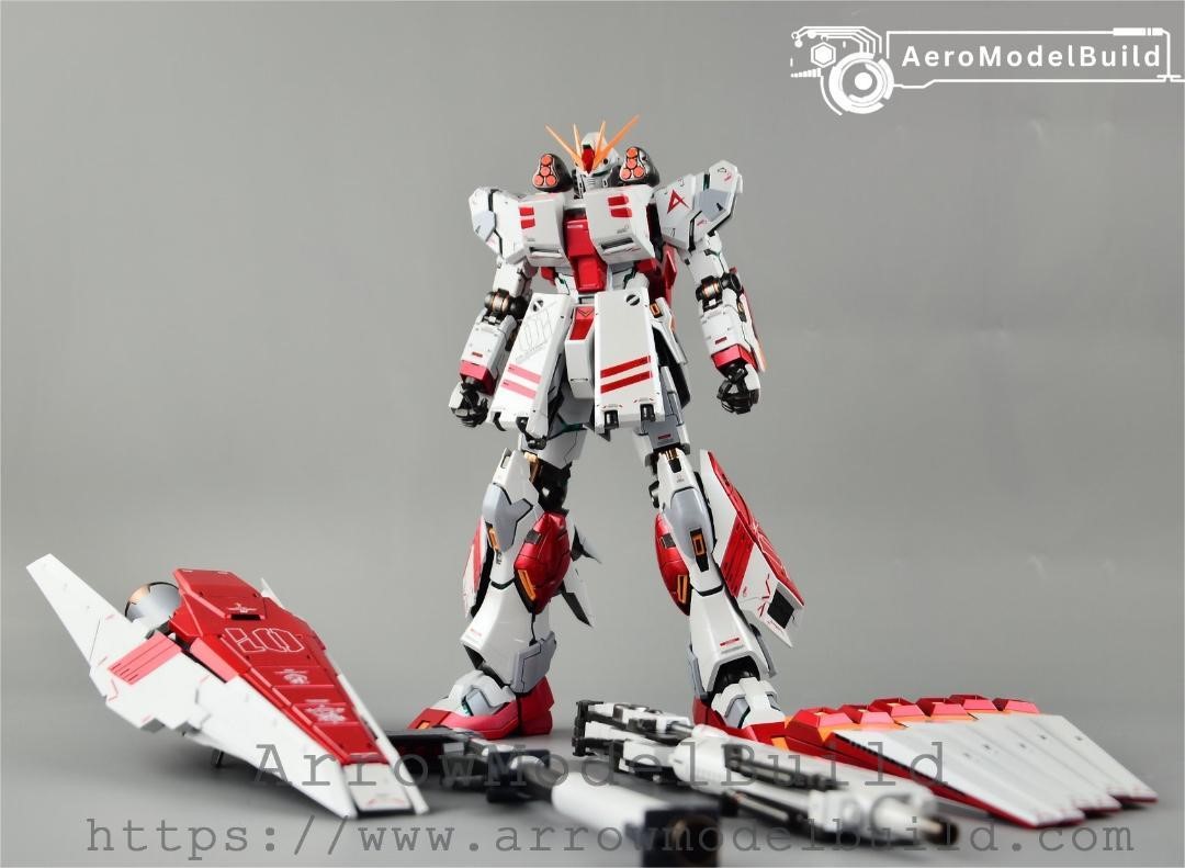 Picture of AeroModelBuild Nu Gundam HWS Ver.ka (Custom Metal Red) Built & Painted MG 1/100 Model Kit