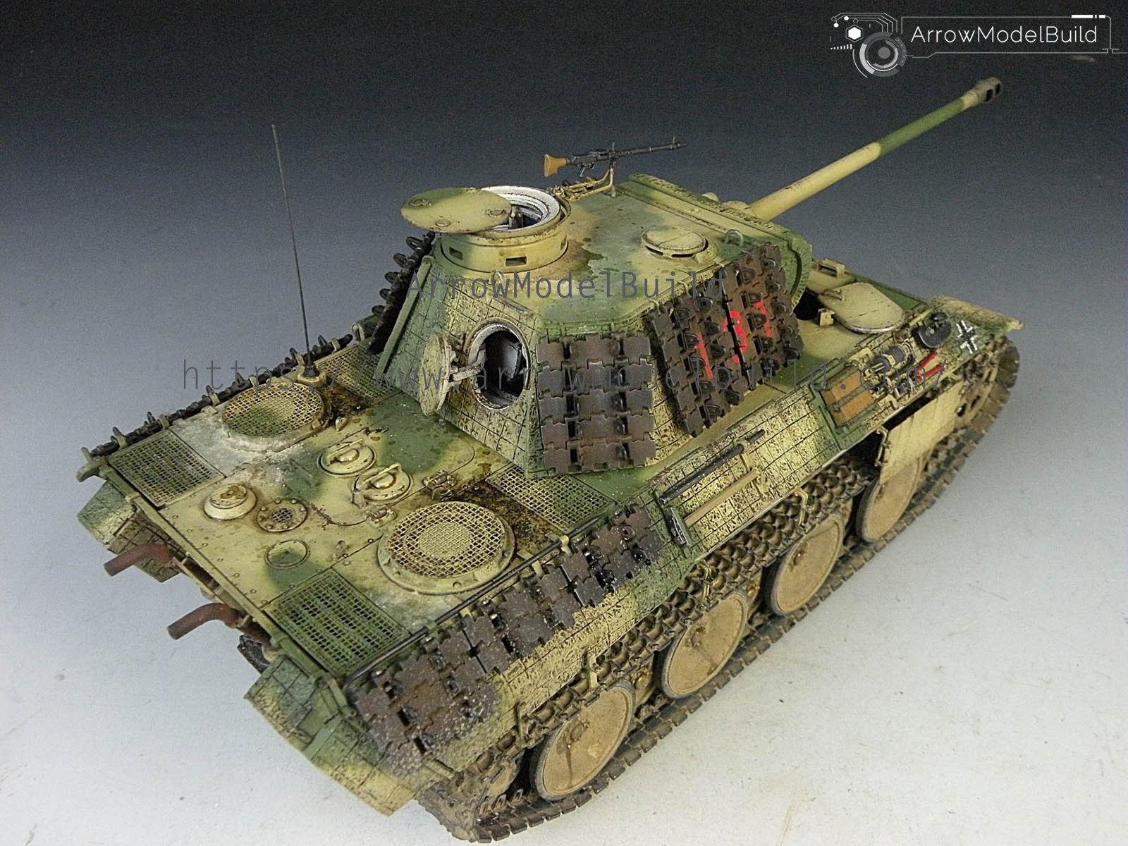 Arrowmodelbuild Panther D Tank With Zimmerit Built And Painted 135 Model