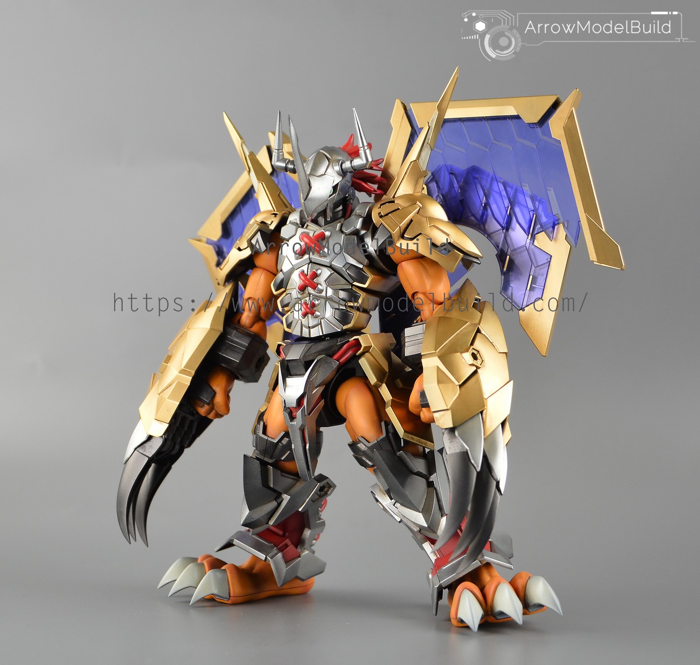 Picture of ArrowModelBuild Wargreymon (Amplified) Light Weathering Built & Painted Model Kit