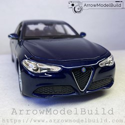 Picture of ArrowModelBuild Alfa Romeo Giulia (Monte Carlo Blue Original) Built & Painted 1/24 Model Kit