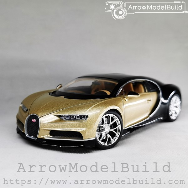 Picture of ArrowModelBuild Bugatti Chiron (Champagne Gold + Bright Black) Built & Painted 1/24 Model Kit