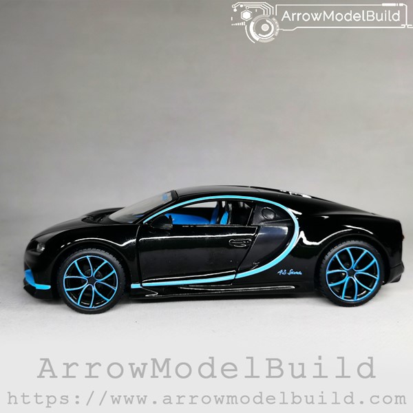 Picture of ArrowModelBuild Bugatti Chiron (Black + Baby Blue) Built & Painted 1/24 Model Kit