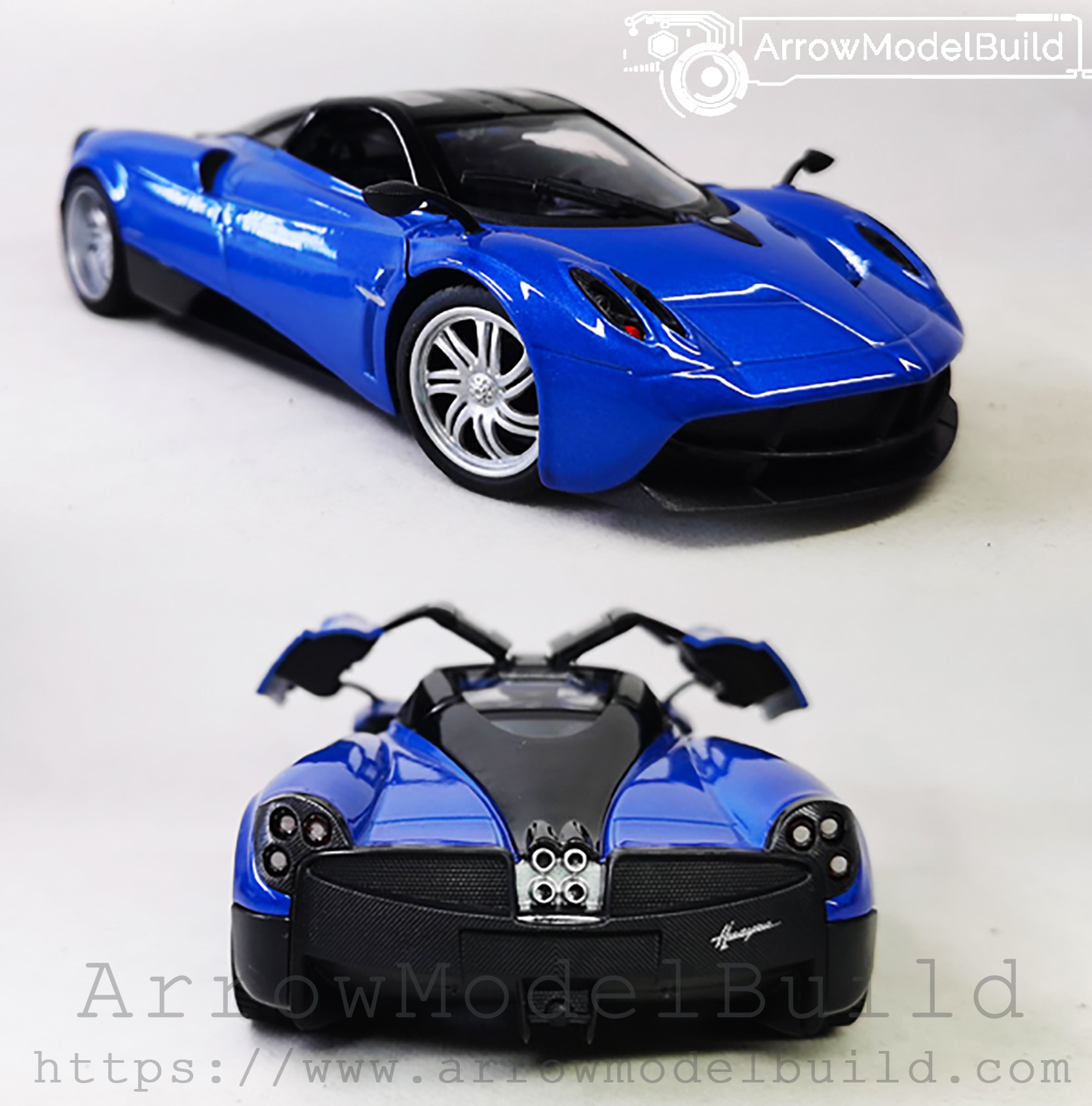 Picture of ArrowModelBuild Pagani Hyuara (Pure Metallic Blue) Built & Painted 1/24 Model Kit