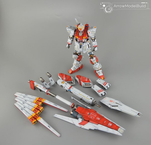 Picture of ArrowModelBuild Nu Gundam HWS Ver.ka (Custom Red) Built & Painted MG 1/100 Model Kit