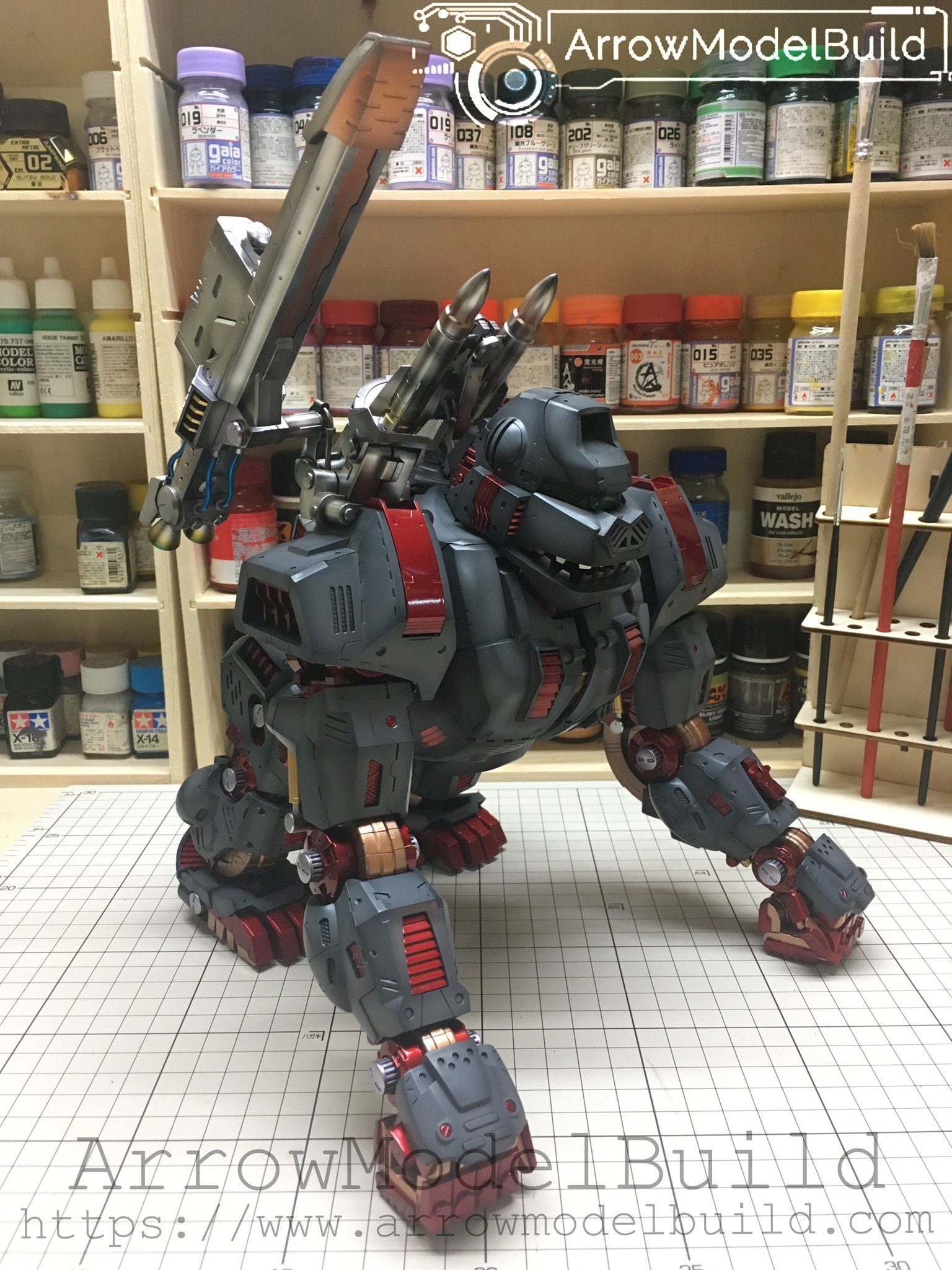 Picture of ArrowModelBuild Zoids Iron Kong PK (Custom Black) Built & Painted Model Kit