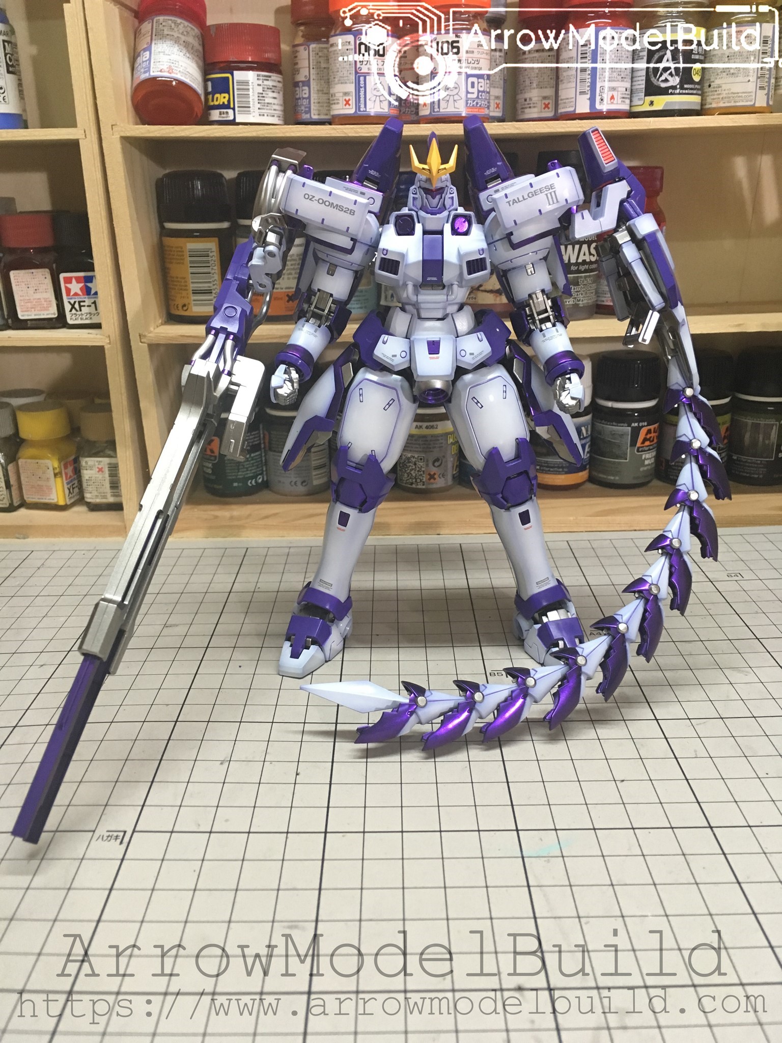 Picture of ArrowModelBuild Tallgeese (Custom Purple) Built & Painted MG 1/100 Model Kit