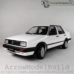 Picture of ArrowModelBuild Volkswagen Santana Poussin Jetta (Candy White) Built & Painted Vehicle Car 1/18 Model Kit