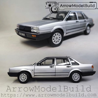 Picture of ArrowModelBuild Volkswagen Santana Poussin Jetta (Bright Silver) Built & Painted Vehicle Car 1/18 Model Kit